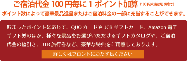 豪華景品とポイント交換